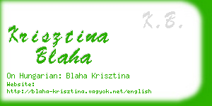 krisztina blaha business card